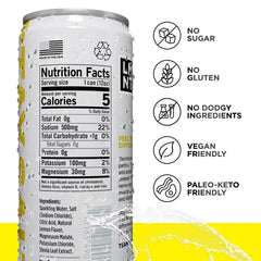 LMNT Zero Sugar Lemonade Sparkling Electrolyte Drink - 4pk/12 fl oz